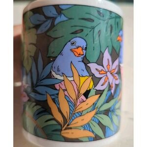 Studio Nova JUNGLE BIRDS Colorful Tropical Coffee Tea Mug w Plants Flowers